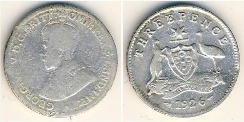 3 Пені Австралія (1788 - 1939) Срібло Георг V (1865-1936)