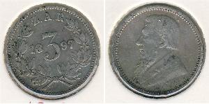 3 Пені Південно-Африканська Республіка Срібло Поль Крюгер (1825 - 1904)