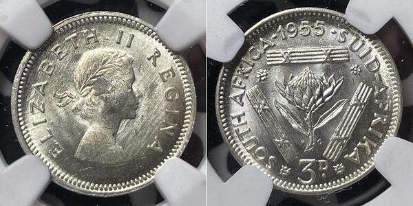 3 Пені Південно-Африканська Республіка Срібло Єлизавета II (1926-2022)