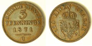 3 Пфенниг Пруссия (королевство) (1701-1918) Медь 