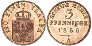 3 Пфеніг Королівство Пруссія (1701-1918) Мідь 