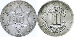 3 Цент США (1776 - ) Мідь/Срібло 