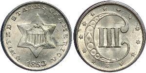 3 Цент США (1776 - ) Мідь/Срібло 
