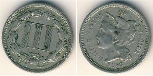 3 Цент США (1776 - ) Никель/Медь 