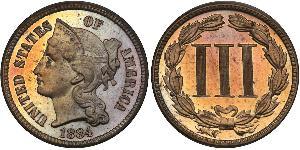 3 Цент США (1776 - ) Нікель/Мідь 
