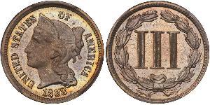 3 Цент США (1776 - ) Нікель/Мідь 