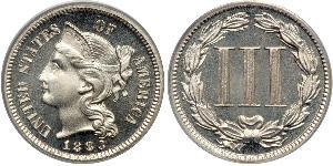 3 Цент США (1776 - ) Нікель/Мідь 