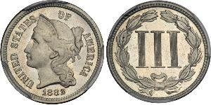 3 Цент США (1776 - ) Нікель/Мідь 