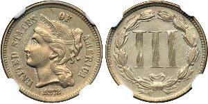 3 Цент США (1776 - ) Нікель/Мідь 