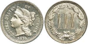 3 Цент США (1776 - ) Нікель/Мідь 