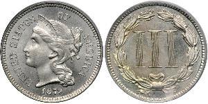 3 Цент США (1776 - ) Нікель/Мідь 