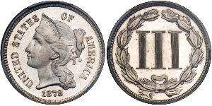 3 Цент США (1776 - ) Нікель/Мідь 
