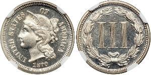 3 Цент США (1776 - ) Нікель/Мідь 