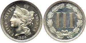 3 Цент США (1776 - ) Нікель/Мідь 