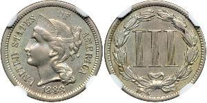 3 Цент США (1776 - ) Нікель/Мідь 