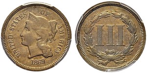 3 Цент США (1776 - ) Нікель/Мідь 