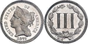 3 Цент США (1776 - ) Нікель/Мідь 