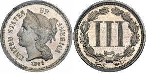 3 Цент США (1776 - ) Нікель/Мідь 