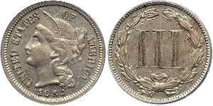 3 Цент США (1776 - ) Нікель/Мідь 
