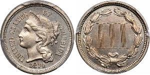 3 Цент США (1776 - ) Нікель/Мідь 