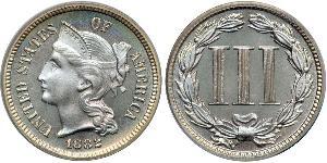 3 Цент США (1776 - ) Нікель/Мідь 