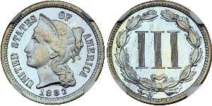 3 Цент США (1776 - ) Нікель/Мідь 