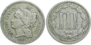 3 Цент США (1776 - ) Нікель/Мідь 