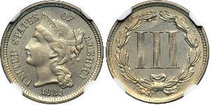 3 Цент США (1776 - ) Нікель/Мідь 