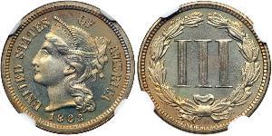 3 Цент США (1776 - ) Нікель/Мідь 