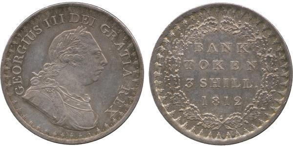 3 Шилінг Сполучене королівство Великобританії та Ірландії (1801-1922) Срібло Георг III (1738-1820)