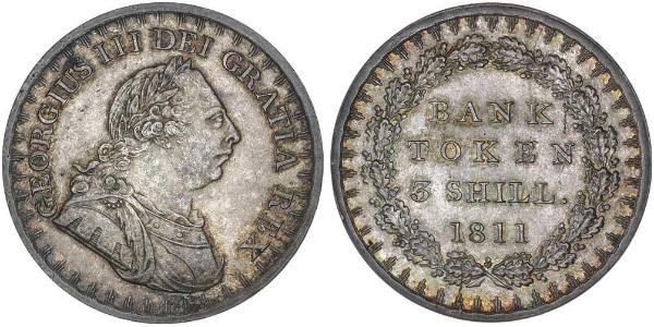 3 Шилінг Сполучене королівство Великобританії та Ірландії (1801-1922) Срібло Георг III (1738-1820)