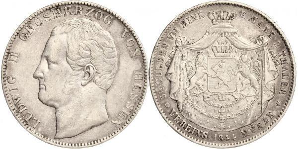 3½ Гульден / 2 Талер Великое герцогство Гессен (1806 - 1918) Срібло Louis II, Grand Duke of Hesse