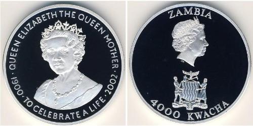 4000 Kwacha Sambia (1964 - ) Silber 