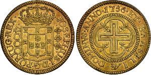 4000 Reis Brasilien Gold Joseph I of Portugal (1714-1777)