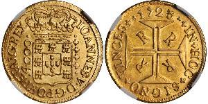 4000 Reis Brasilien Gold Johann V. von Portugal (1689-1750)