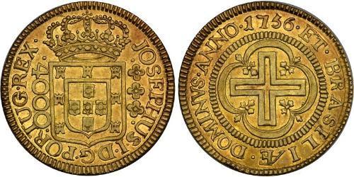 4000 Reis Brasilien Gold Joseph I of Portugal (1714-1777)