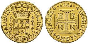 4000 Reis Brazil Gold John V of Portugal (1689-1750)