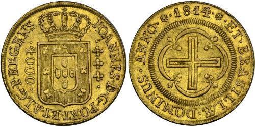 4000 Reis Brazil Gold John VI of Portugal (1767-1826)