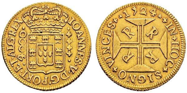 4000 Reis Brazil Gold John V of Portugal (1689-1750)