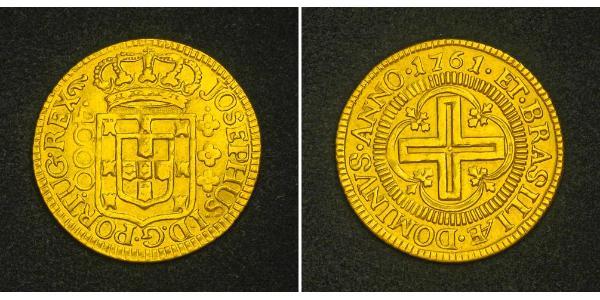 4000 Reis Brazil Gold Joseph I of Portugal (1714-1777)