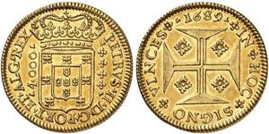 4000 Reis Regno del Portogallo (1139-1910) Oro 