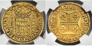 4000 Reis Regno del Portogallo (1139-1910) Oro Giovanni V del Portogallo (1689-1750)