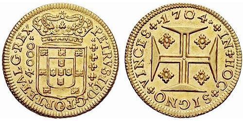 4000 Reis Regno del Portogallo (1139-1910) Oro 