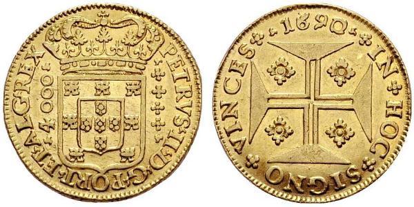 4000 Reis Reino de Portugal (1139-1910) Oro 