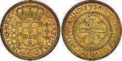4000 Рейс Бразилия Золото Joseph I of Portugal (1714-1777)