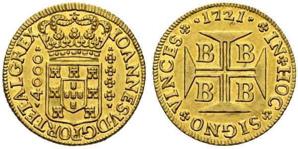 4000 Рейс Бразилія Золото Жуан V король Португалії (1689-1750)