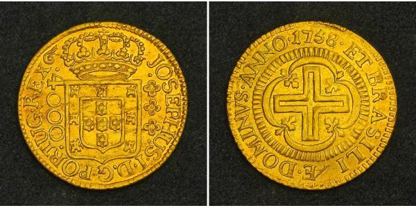 4000 Рейс Бразилія Золото Joseph I of Portugal (1714-1777)
