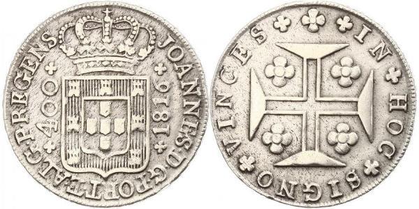 400 Reis Royaume de Portugal (1139-1910) Argent 