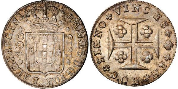 400 Reis Royaume de Portugal (1139-1910) Argent 