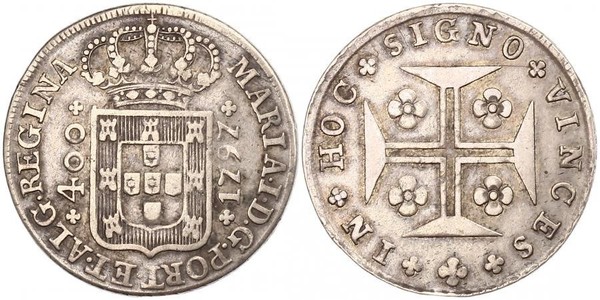 400 Reis Royaume de Portugal (1139-1910) Argent 